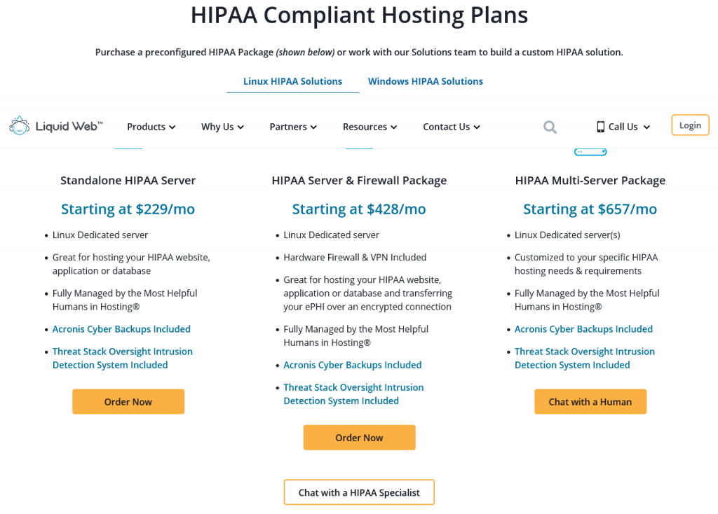 liquid web hosting, hippa compliant